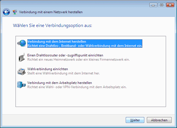 Anleitung DFÜ Verbindung DSL unter Windows Vista Teil 3