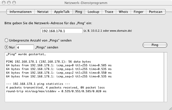 Router kann nicht gefunden werden MAC OS